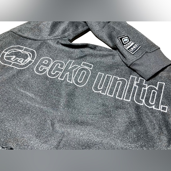 Ecko Unltd Hoodie Size M Adult Gray Embroidered Logo Rhino NWT MSRP $58 - Picture 5 of 7